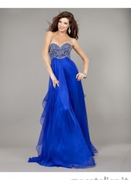 vestido de invitación de boda azul